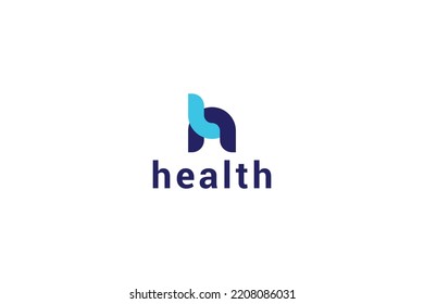 Letter h creative minimalistic technological modern logo