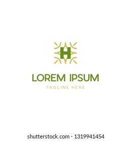 Letter H Creative Stylish Vector Logo Design