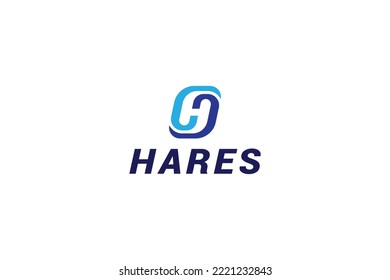 Letter H creative technological modern logo