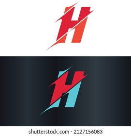 Diseño del logotipo de vectores modernos creativos de la letra H