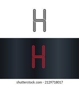 Letter H Creative Unique Modern Vector Logo Design