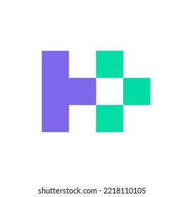 Letter H cross medical logo design