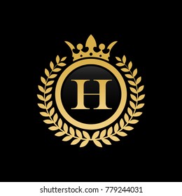 Letter H crown logo