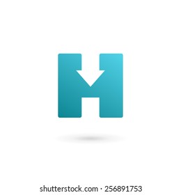 Design-Vorlagenelemente für das Logo des Buchstaben H 
