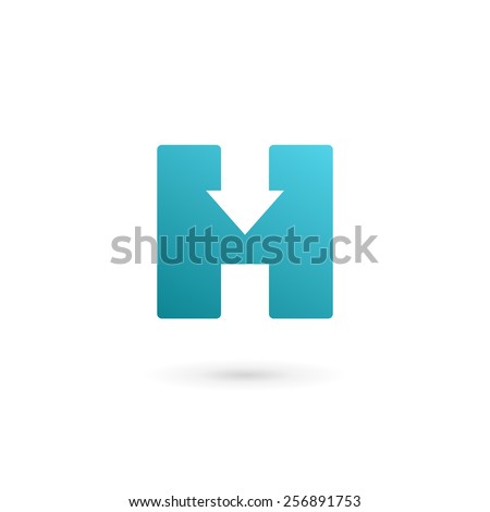 Letter H cube logo icon design template elements 