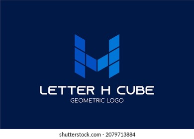 Letter H Cube Logo : Suitable for Company Theme, Construction Theme, Technology Theme, Initial Theme, Infographics and Other Graphic Related Assets.