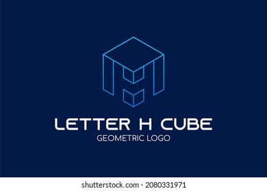 Letter H Cube Logo : Suitable for Company Theme, Construction Theme, Technology Theme, Initial Theme, Infographics and Other Graphic Related Assets.