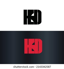 Letter H D Creative Unique Modern Vector Logo Design
