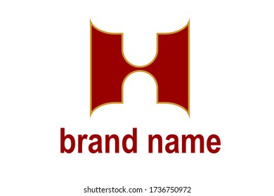 the letter h in dark red