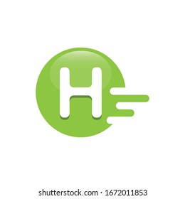 Letter H dash logo letter mark logo typography design image vector