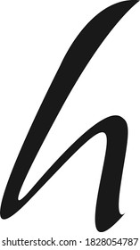 Material vectorial del logotipo de diseño de letra h