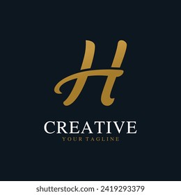Letter H Design With Vector Concept. Suitable for initials of your name or business.