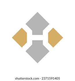 Letter h diamond creative luxury logo design