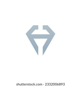 Letter H Diamond Logo Design. H Icon