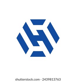 Letter H diamond tech logo