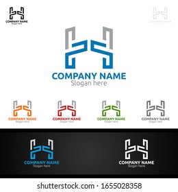 Buchstabe H für Logo, Marketing, Finanzen, Infografik für die digitale Vektorillustration
