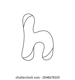 Buchstabe h Zeichnung, Vektorgrafik