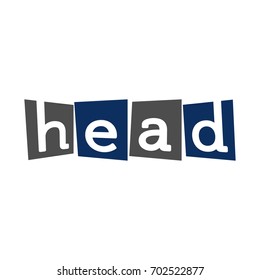 letter H, E, A, D vector logo