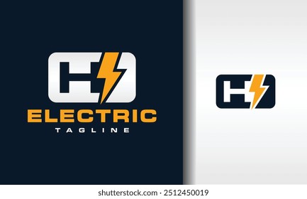 the letter H electric logo