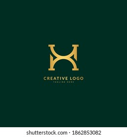 Letra H. Elegante vector de logotipo. Concepto minimalista