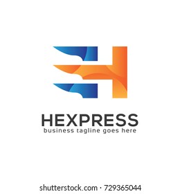 Letter H Express Logo