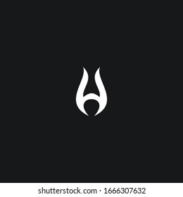 Letter H Fire Abstract logo Icon template design in Vector illustration 