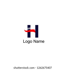 Letter h fire logo icon design