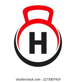 Letter H Fitness Gym Logo Vector Template. Fitness Logo Element on Alphabet H Symbol