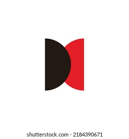 Letter H fold geometric symbol simple logo vector