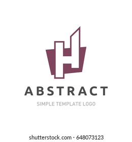  letter h font logo design isolated on white background for business visual identity