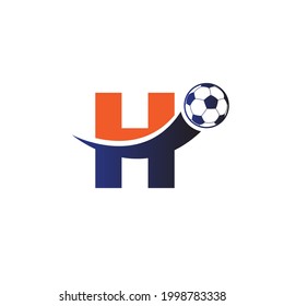 Letter H Football Ball Logo Stock Vector (Royalty Free) 1998783338 ...