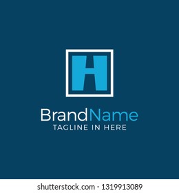 Letter H Forming Center Line On The Highway