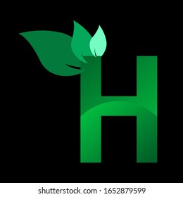 letter h fresh vector logo design template