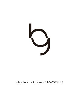 Letter h and g circle geometric symbol simple logo vector