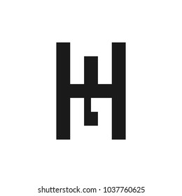 letter H and G vector logo