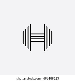 Letter H geometric design