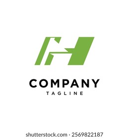 Letter H Golf flag Logo Icon Vector