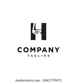 Letter H Golf Stick logo icon vector template.eps