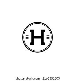 Letter H Grunge Logo Design Minimal Stock Vector (Royalty Free ...