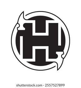 Letter H With Hammer Logo Design