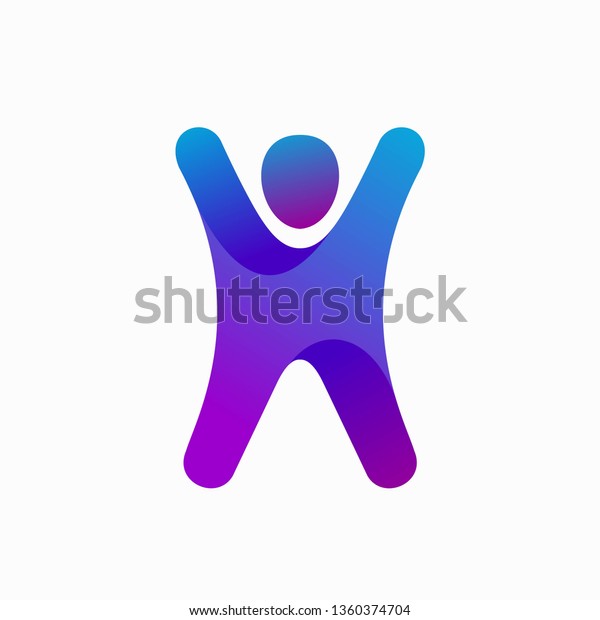 Letter H Happy people\
logo