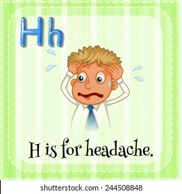 A letter H for headache