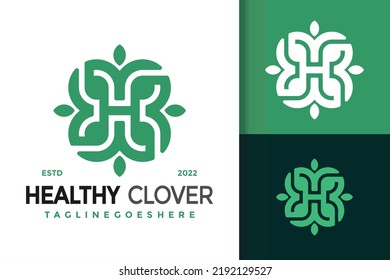 Letter H Healthy Clover Logo Design, brand identity logos vector, modern logo, Logo Designs Vector Illustration Template