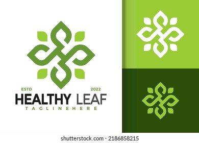 Letter H Healthy Flower Leaf Logo Design, brand identity logos vector, modern logo, Logo Designs Vector Illustration Template