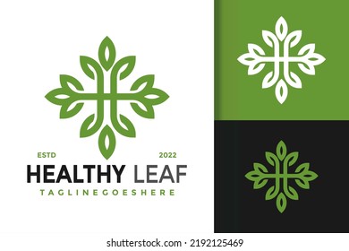 Letter H Healthy Leaf Logo Design, brand identity logos vector, modern logo, Logo Designs Vector Illustration Template