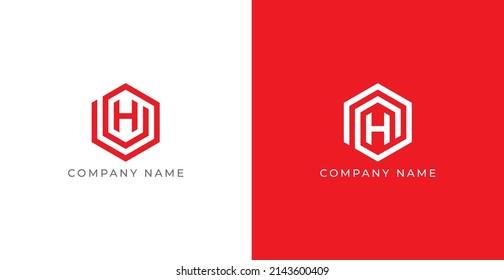 Letter H Hexagon Logo Concept sign icon symbol Design. Vector illustration Logo template.