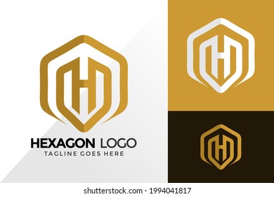 Letter H Hexagon Logo Design, Brand Identity Logos Designs Vector Illustration Template