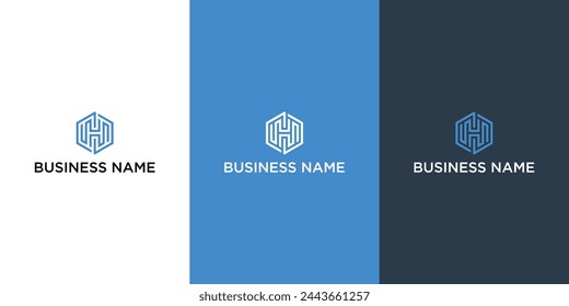 Buchstabe H Hexagon Logo Design