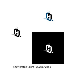 letter H home bulding creative unique logo