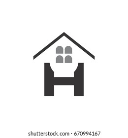 letter h with home logo